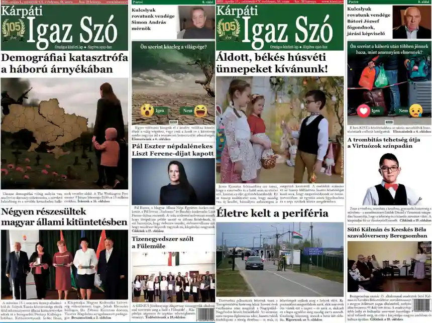 Kárpáti Igaz Szó hirdetés1