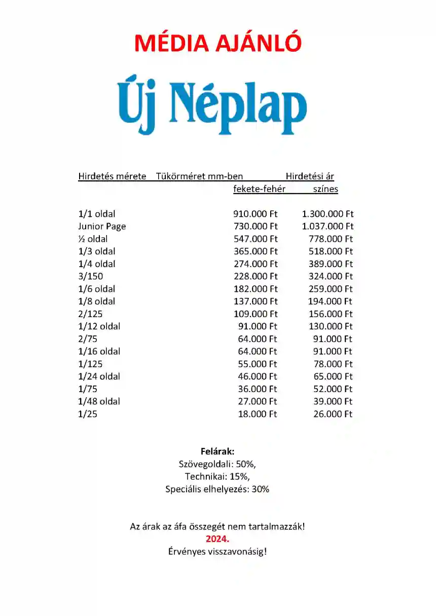 Új Néplap médiaajánló 1