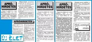 Új Élet hirdetés