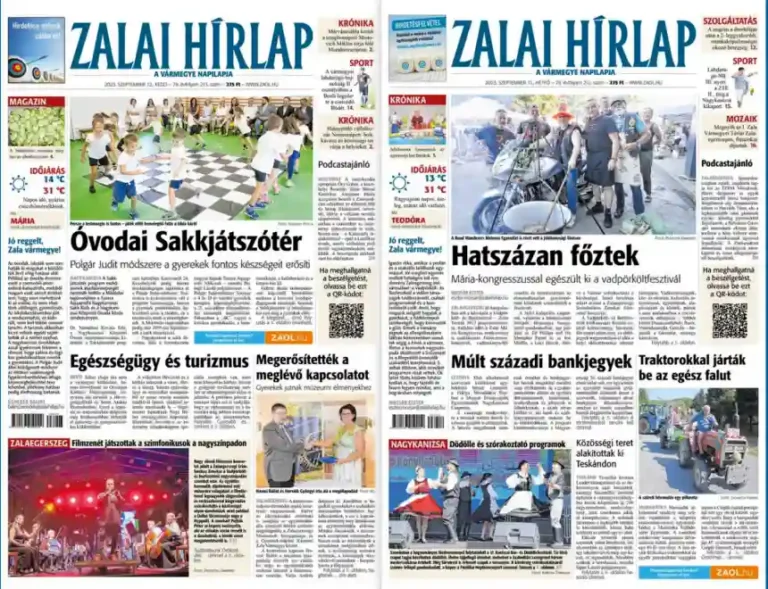 Zalai Hírlap hirdetés