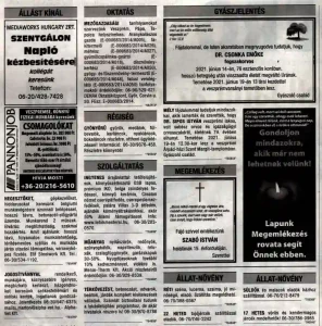 Hajdú Bihari Napló hirdetés