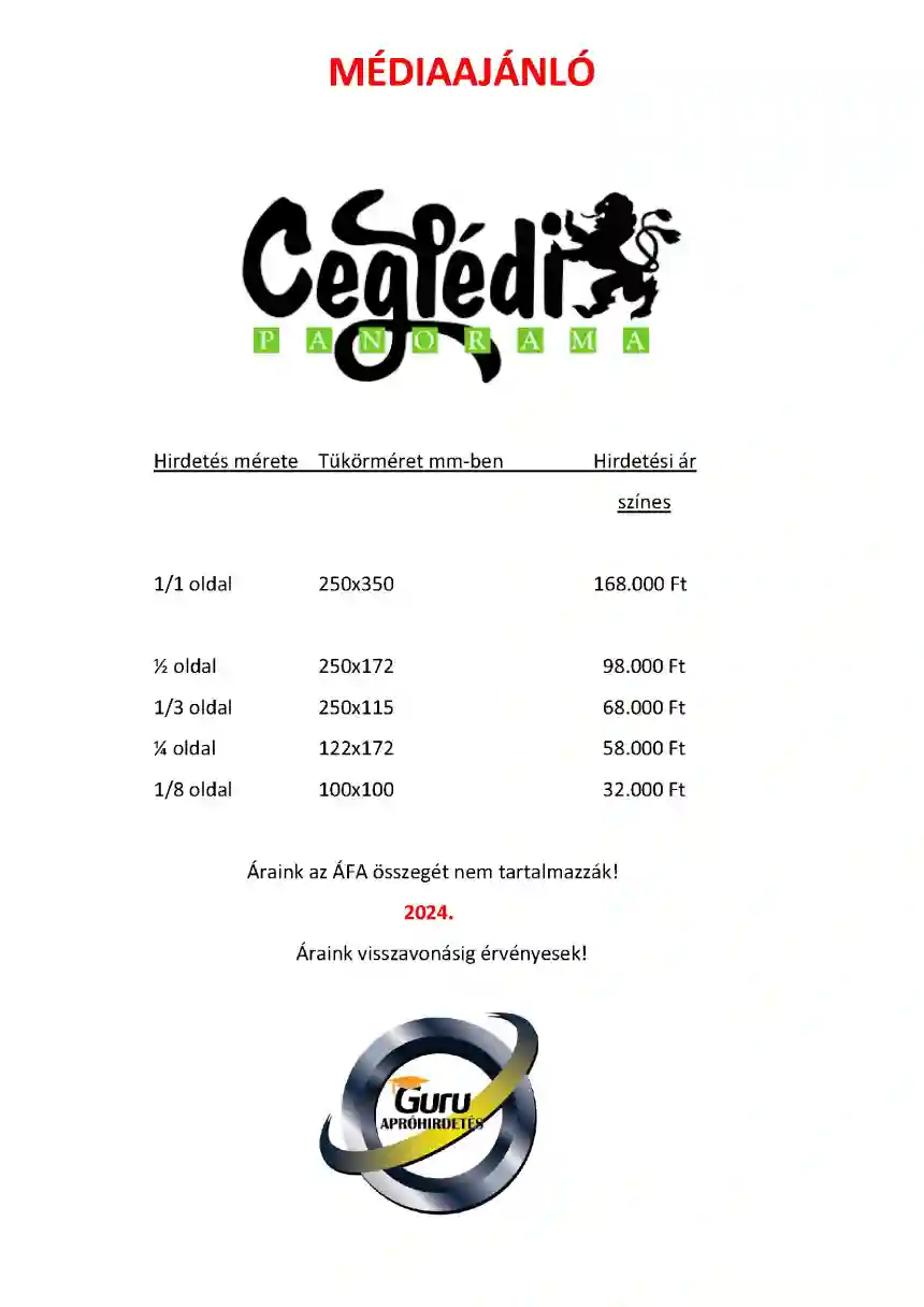 Ceglédi Panoráma médiaajánló 1