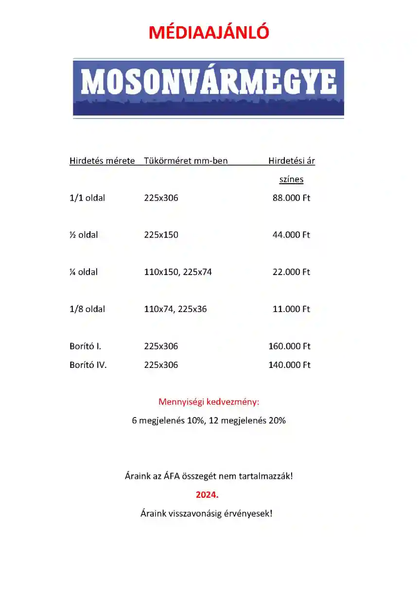 Mosonvármegye médiaajánló 1