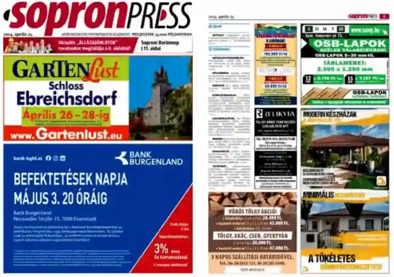 SopronPress hirdetés 30 SopronPress hirdetés