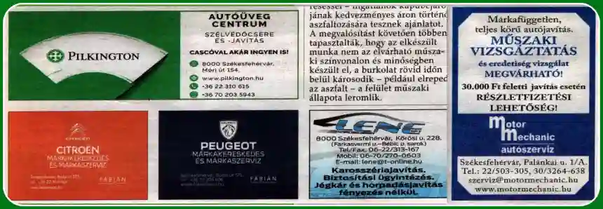 Fehérvár Magazin hirdetés 18 Fehérvár Magazin hirdetés 7