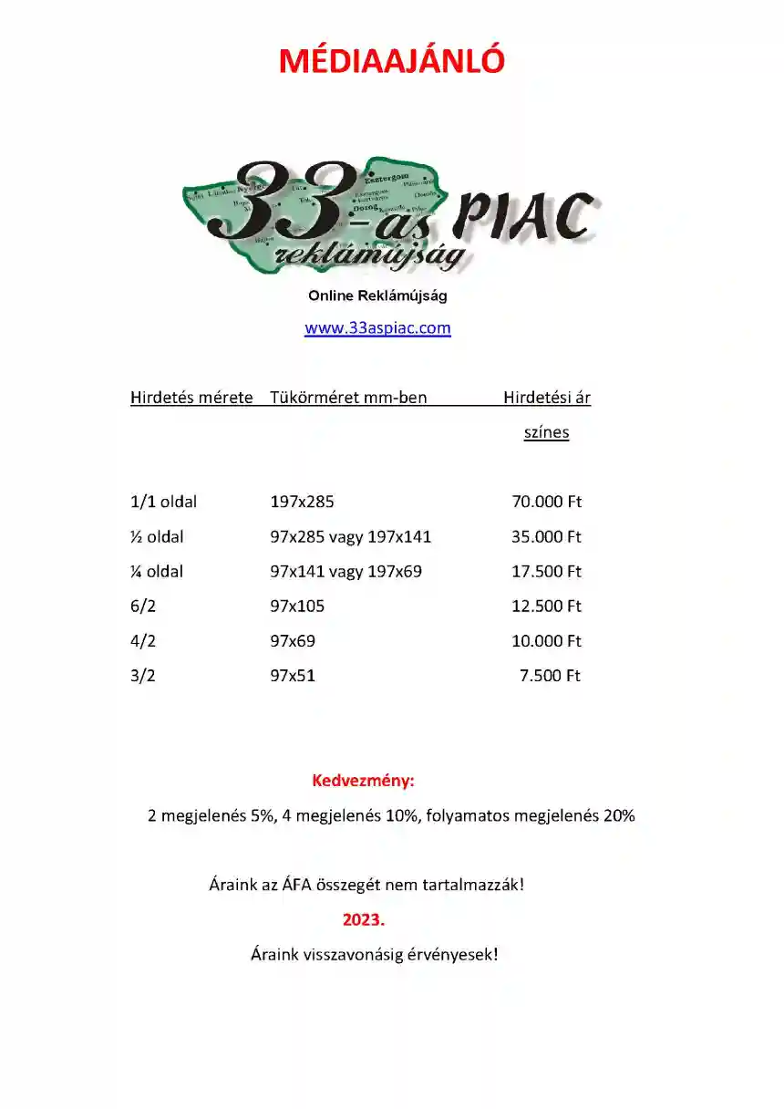 33-as Piac médiaajánló 1