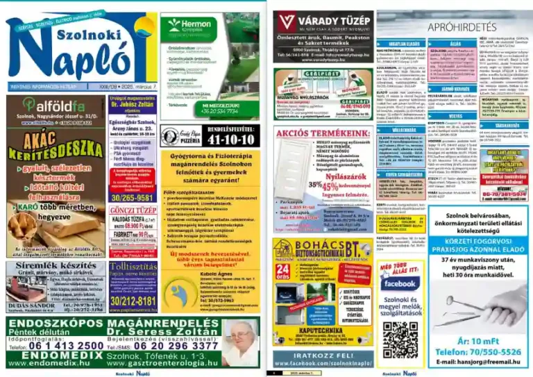 Szolnoki Napló hirdetés 29 Szolnoki Napló hirdetés1