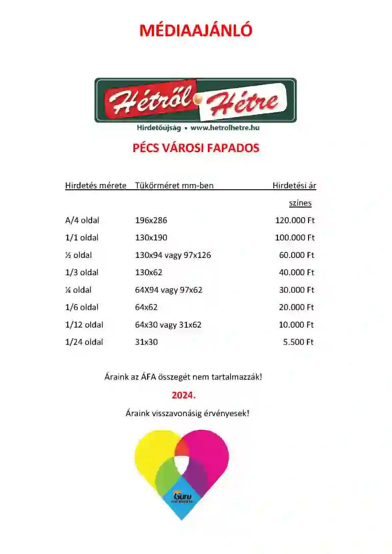 Hétről-Hétre Pécs Városi Fapados médiaajánló 5