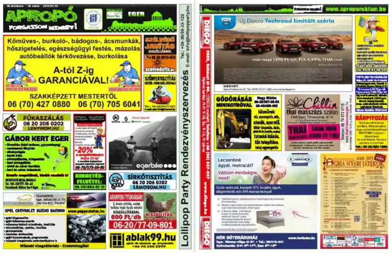 Apropó Eger hirdetés2