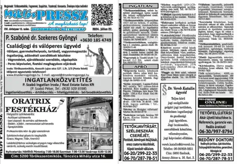 MiklósPressz hirdetés 26 MiklósPress hirdetés2