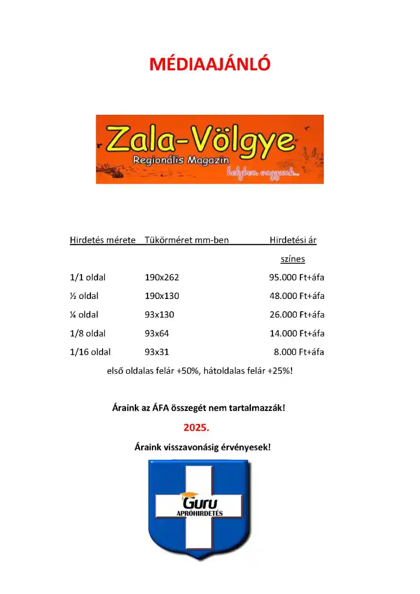 Zala-Völgye médiaajánló 1