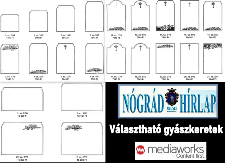 Nógrádi Hírlap gyászhirdetés