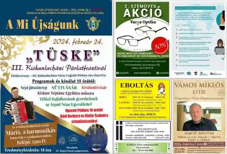 A Mi Újságunk Kiskunlacháza hirdetés 16 A Mi Újságunk Kiskunlacháza hirdetés