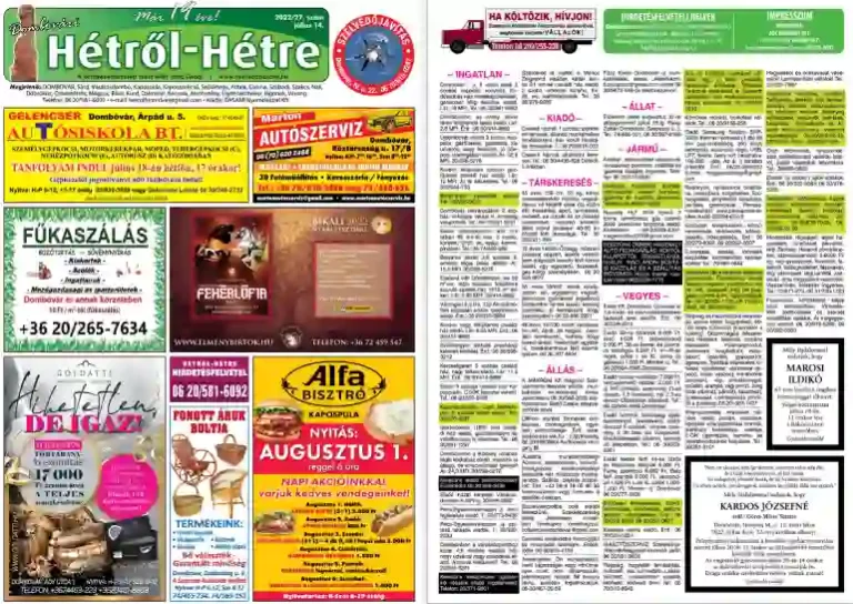 Hétről-Hétre Dombóvár hirdetés2