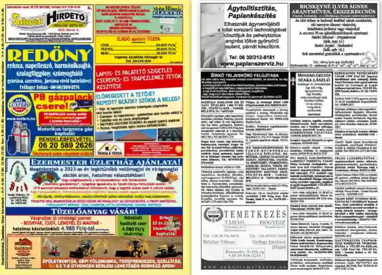 Sárga Hirdető hirdetés2