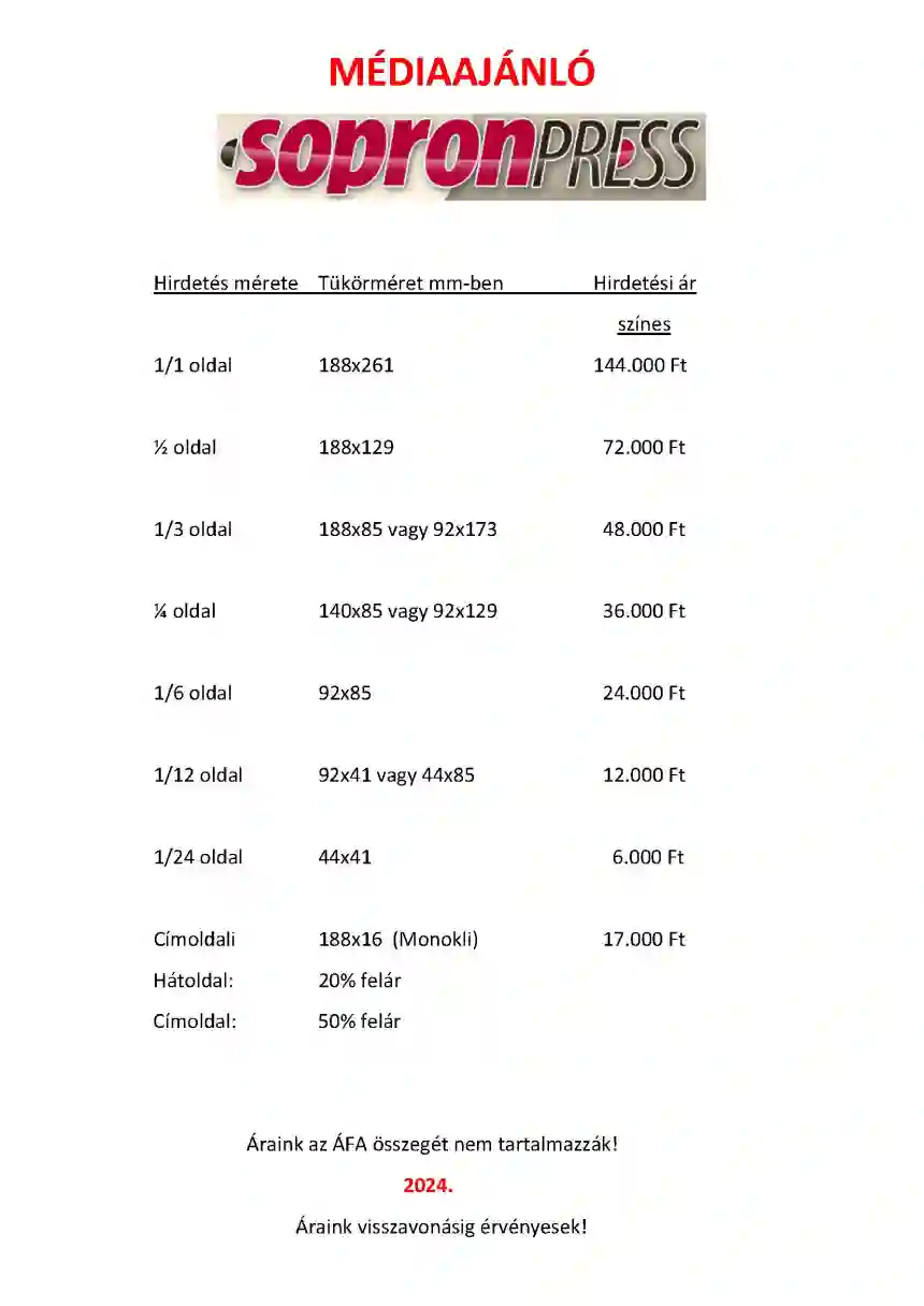 Sopronpress médiaajánló 3