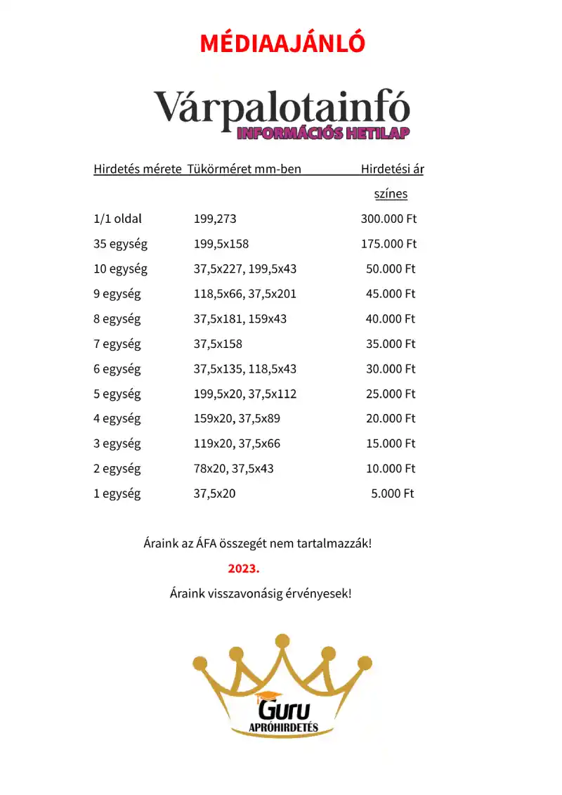 Várpalotainfó médiaajánló 1