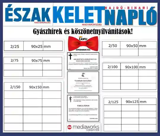 Kelet Észak Napló gyászhirdetés 2 Kelet Észak Napló gyászhirdetés 2