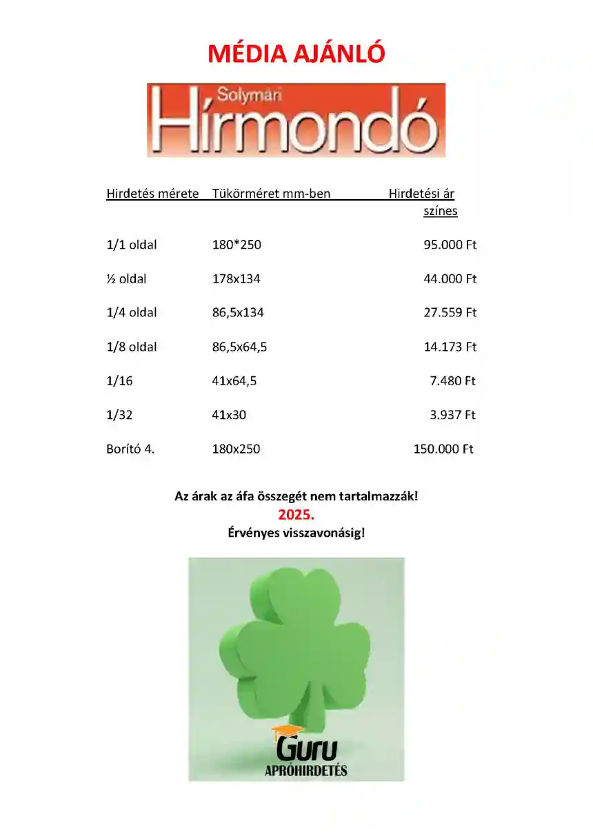 Solymári Hírmondó médiaajánló 13