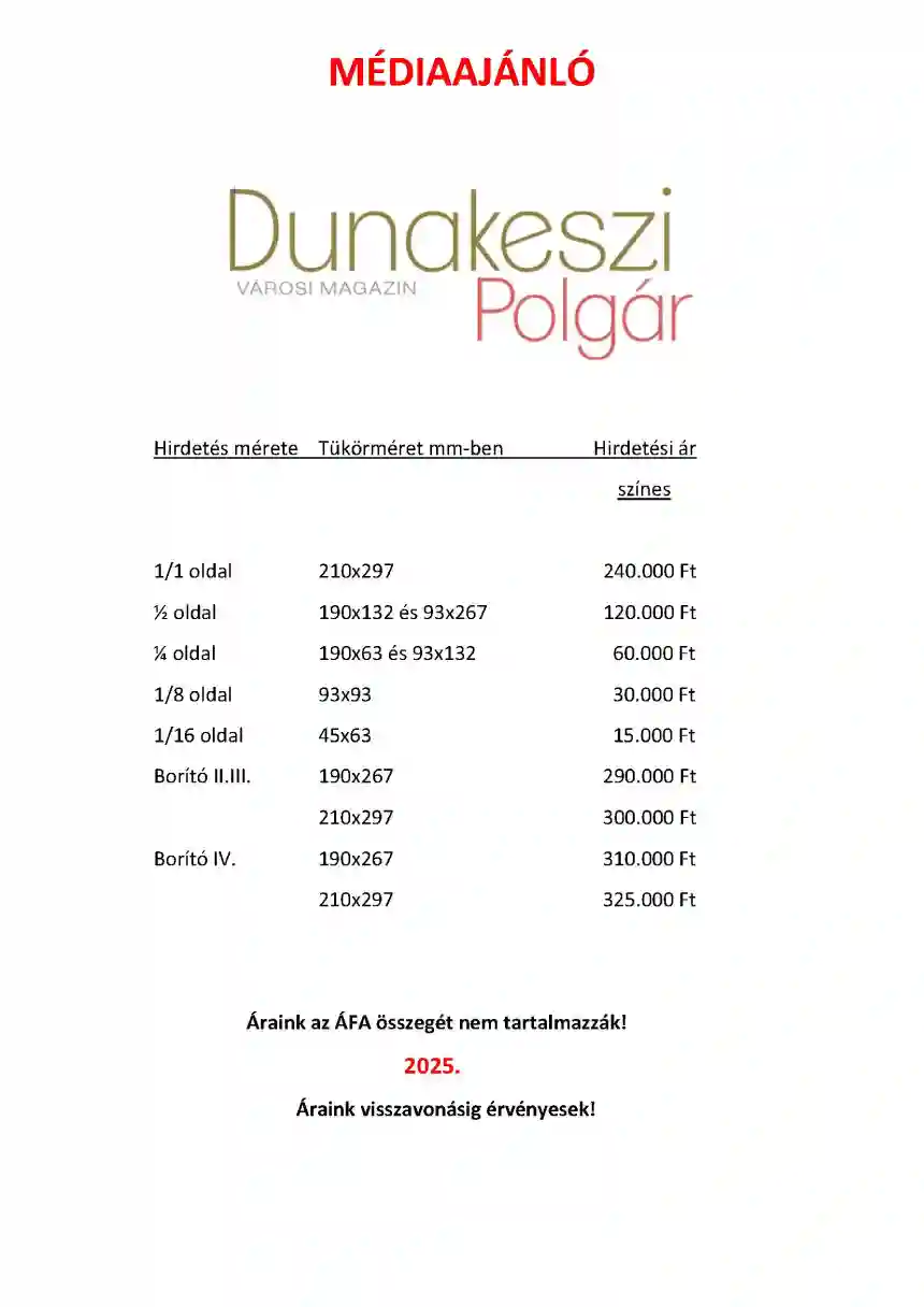 Dunakeszi Polgár médiaajánló 1