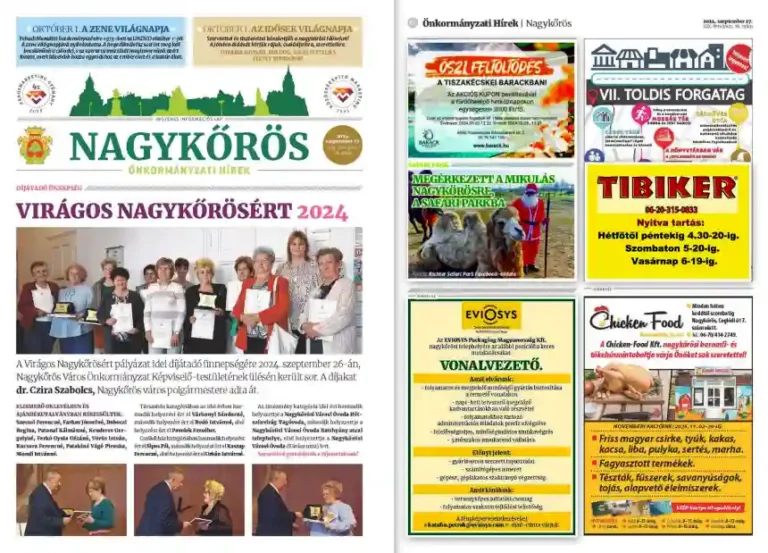 Nagykőrös Önkormányzati Hírek hirdetés2