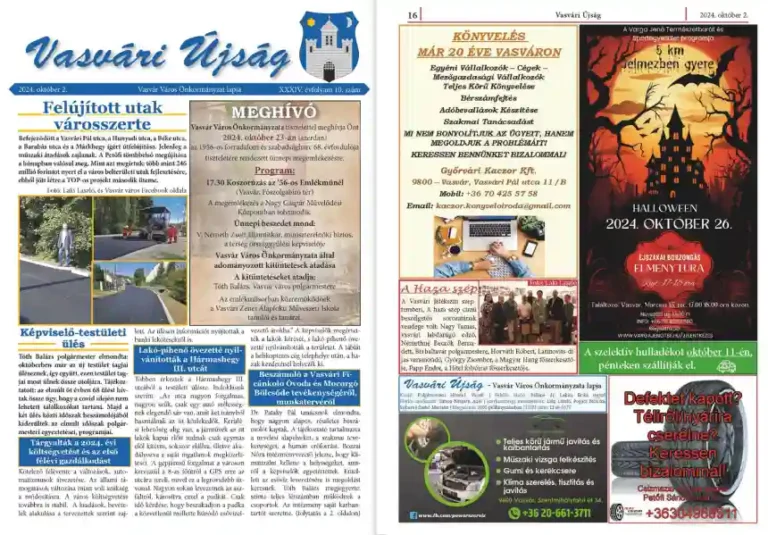 Vasvári Újság hirdetés2