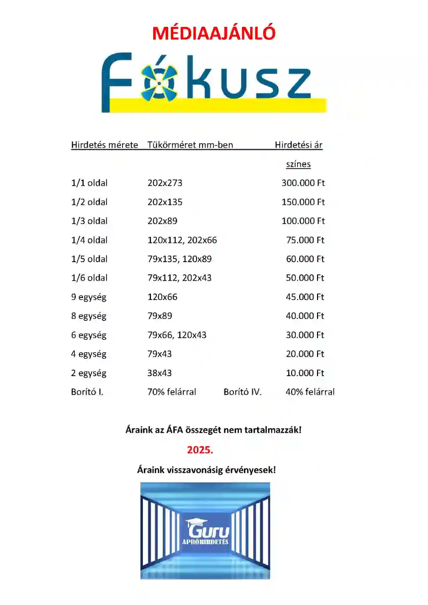 Fókusz médiaajánló 23 Fókusz médiaajánló 6