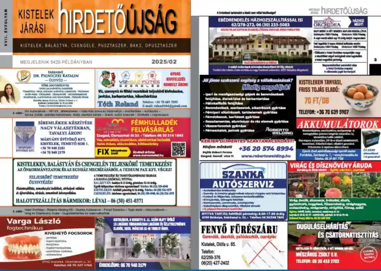 Kisteleki Járási Hirdetőújság hirdetés1