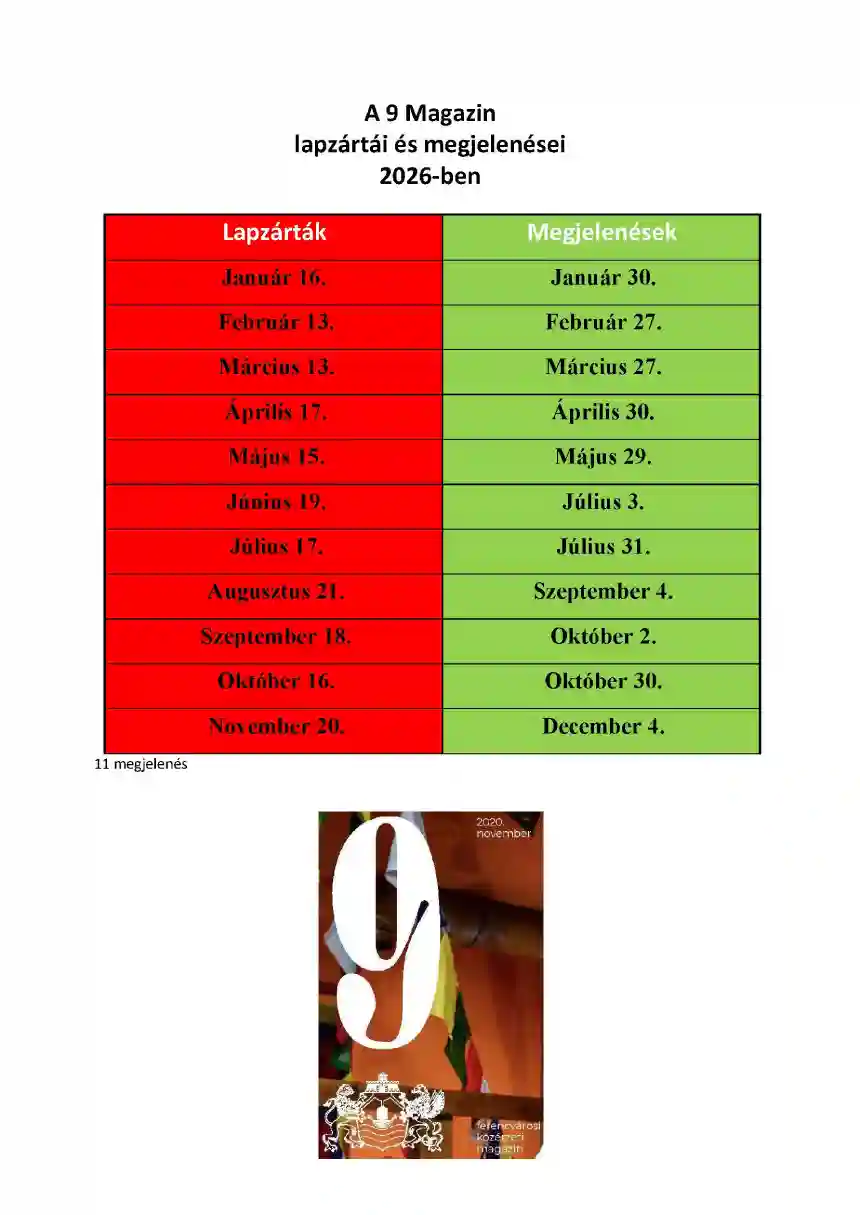 9 Magazin megjelenés