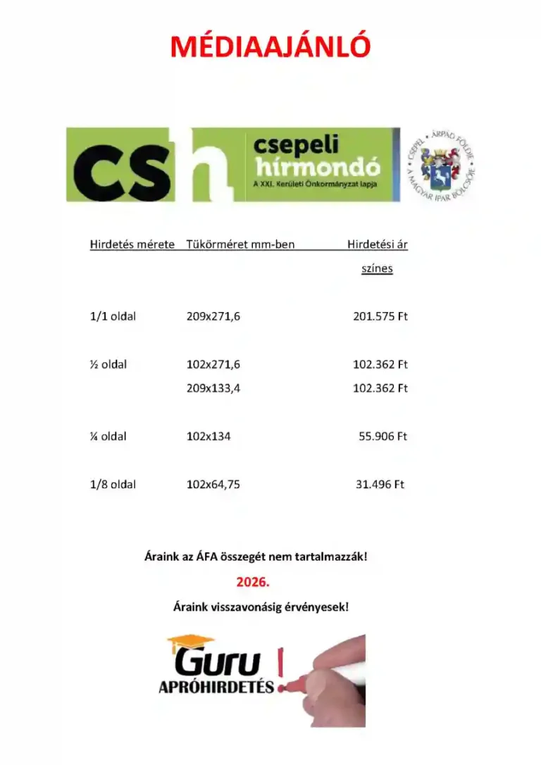 Csepeli Hirmondó médiaajánló