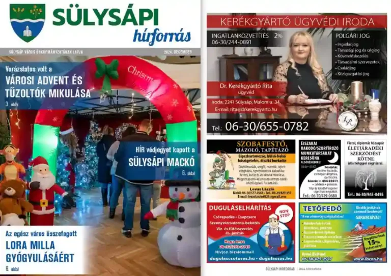 Sülysápi Hírforrás hirdetés