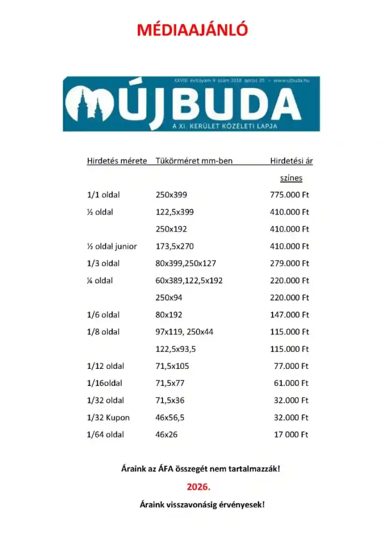 ÚjBuda médiaajánló