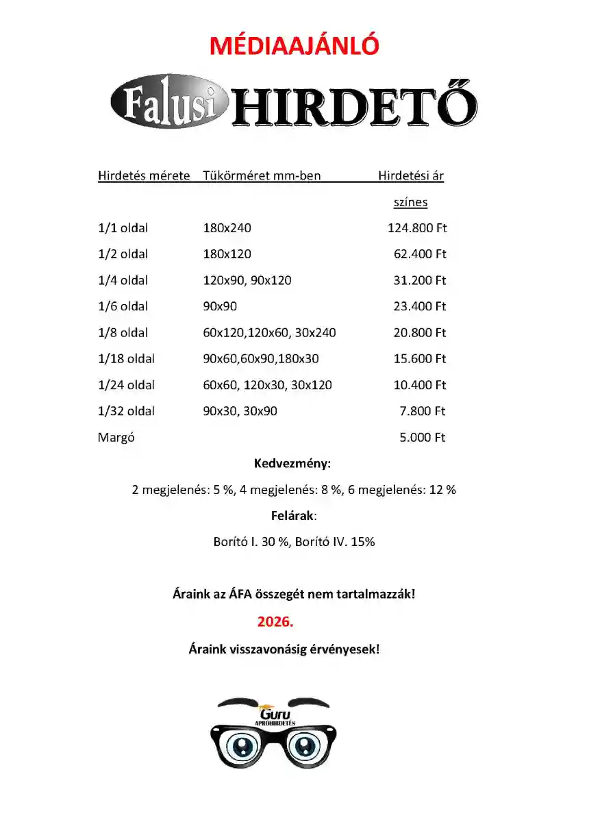 Falusi Hirdető médiaajánló