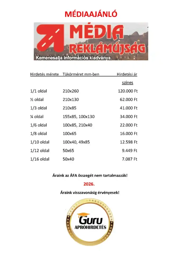 Média Reklámújság médiaajánló